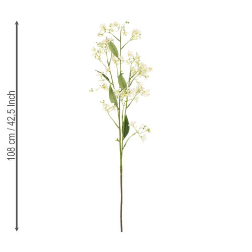 Product Decorative apple blossom branch as an artificial flower for bright living room accents, cream, 108cm, 2 pieces