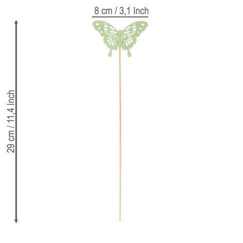 Product Decorative butterflies on sticks for creative and seasonal decoration, 8cm, 16 pieces