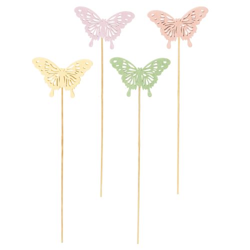 Product Decorative butterflies on sticks for creative and seasonal decoration, 8cm, 16 pieces