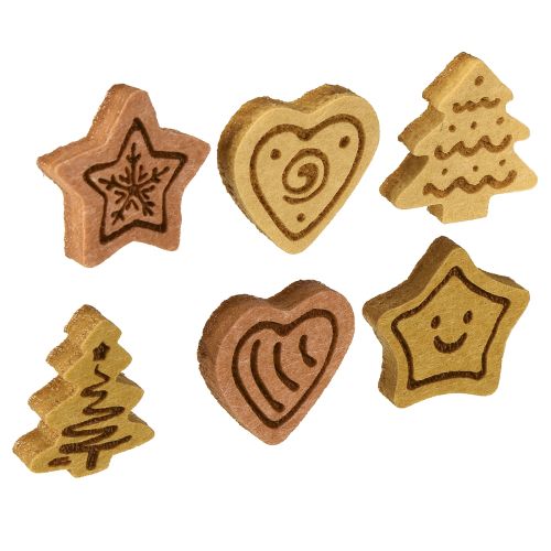 Product Scatter decoration Christmas table decoration wood fiber assorted 4cm 12pcs