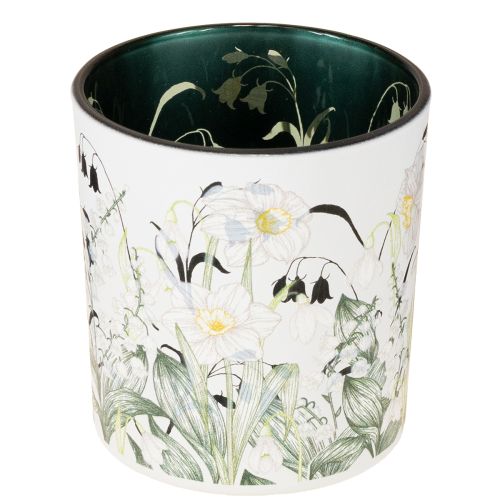 Product Decorative glass lantern with leaf design for stylish home accents, 8cm, 4 pieces