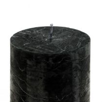 Product Black candles Solid coloured pillar candles 60x80mm 4pcs