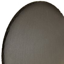 Product Natural slate plate round stone tray black Ø15cm 6pcs