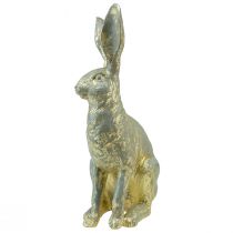 Product Decorative Rabbit Sitting Grey Gold Vintage Easter 20,5x11x37cm