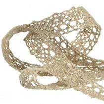 Product Decorative ribbon lace beige decorative ribbon W16mm L20m