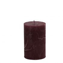 Product Solid colored candles burgundy 60x100mm 4pcs