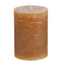 Product Solid coloured candles caramel pillar candles 70×100mm 4 pcs