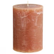 Product Solid coloured candles caramel pillar candles 85×120mm 2 pcs