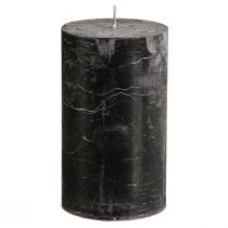 Product Solid coloured candles black pillar candles 70×120mm 4 pcs