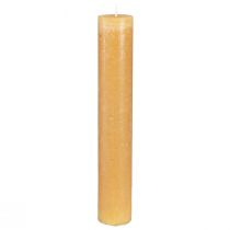 Product Solid coloured candles, stick candles, honey 50x300mm, 4 pieces