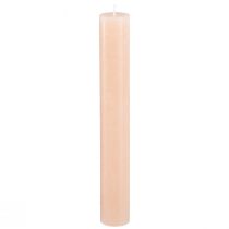 Product Solid coloured candles table candles apricot 34x240mm 4 pcs