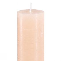 Product Solid coloured candles table candles apricot 34x240mm 4 pcs
