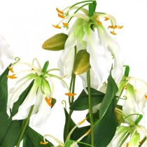 Product Artificial lily, flower decoration, artificial plant, silk flower white L82cm 3pcs