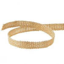 Product Jute ribbon decorative ribbon bronze natural ribbon woven 12mm 10m