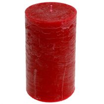 Product Candle Red 85mm x 200mm pillar candle colored 2pcs
