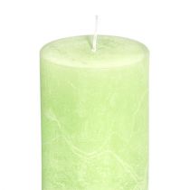 Product Candle Lime Green​​​​​​​​ solid coloured 60mm x 80mm 4 pcs