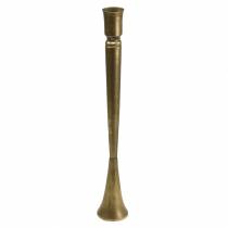 Product Candlestick brass-colored metal antique look Ø8cm H53.5cm