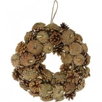 Product Pine cone wreath door wreath natural Ø30cm
