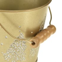 Product Metal bucket Christmas tree planter gold Ø12cm H11,5cm