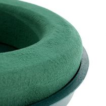 Product Floral foam ring with bowl green Ø30cm H4.5cm 2pcs