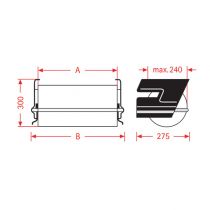 Product Paper foil undertable dispenser ZAC 75cm