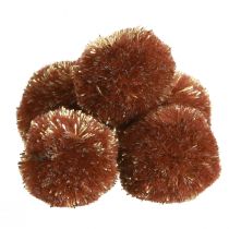 Product Pompoms with Glitter Brown 2.5cm Pompoms 2 Bags – 24pcs