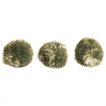 Product Pompoms with Glitter Green 2.5cm Pompoms 2 Bags – 24 pcs