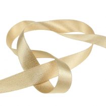 Product Satin ribbon with glitter gold 25mm 20m