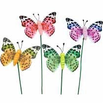 Product Decorative butterfly on stick flower stick spring decoration 16 pcs