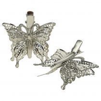 Product Metal butterfly on clip 12pcs