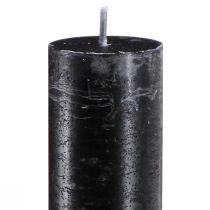 Product Black candles, solid coloured, taper candles 34x300mm 4 pcs