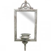 Product Mirror antique look with candle holder shabby chic H50cm