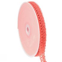 Product Lace ribbon decorative ribbon Coral W16mm L20m