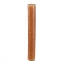 Product Taper candles, solid coloured candles, caramel 34x240mm, 4 pieces