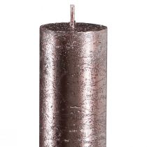 Product Taper candles dyed copper lacquered 34x300mm 4 pcs