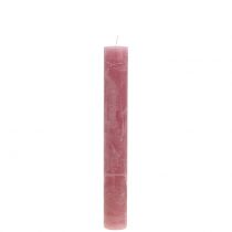 Product Taper candles dyed old pink 34mm x 240mm 4pcs