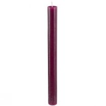 Product Taper candles dyed Burgundy 21×240mm 12 pcs