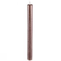 Product Taper candles dyed copper metallic 21×240mm 12 pcs