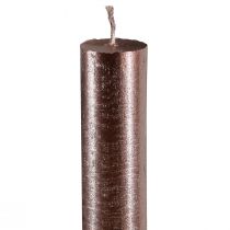 Product Taper candles dyed copper metallic 21×240mm 12 pcs