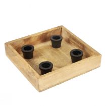 Product Candle tray wooden tray natural stick candle holder 20cm