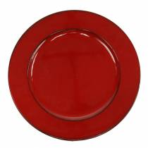 Product Decorative plate red/black Ø22cm