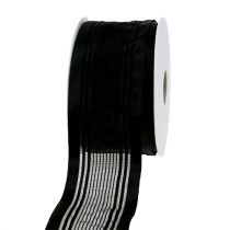 Product Tulle ribbon, black mourning ribbon 50mm