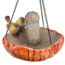 Product Bird decoration autumn for hanging mushroom with 2 birds Ø20cm H15cm