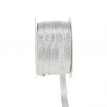 Product Christmas ribbon lurex silver 10mm 50m