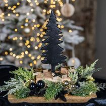 Product Christmas decoration Christmas tree wood metal table decoration H22cm