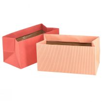 Product Flower bag extra long with foil salmon pink 24x12cm 6 pcs