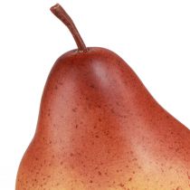 Product Decoration Pear Yellow Brown for Autumn Thanksgiving Ø8.5cm 4 pcs