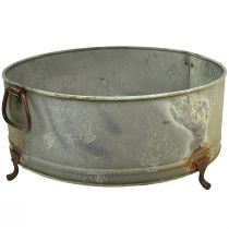 Decorative bowl base metal handle rust 42/46.5cm set of 2