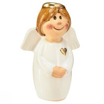 Product Adorable ceramic angel with gold accents white 7 cm – gift idea and lovely decoration – 6 pieces
