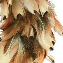 Product Feather wreath real feathers pheasant feathers wreath brown Ø24cm